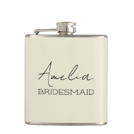 Petaca Cream Personalizada Bridesmaid