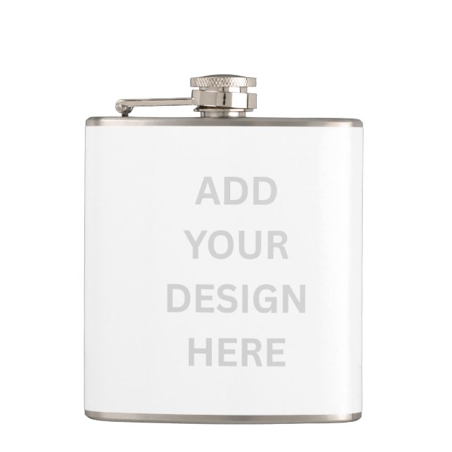 Petaca Crear su propio diseño 6 oz Vinyl Wrapl Flask (Anverso)