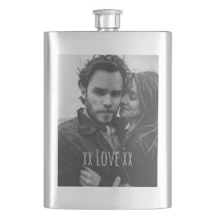 Petaca Crear tu propio Personalizado Foto Texto de amor