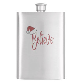 Petaca Creer en Navidades con Sombrero rojo