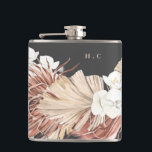 Petaca Crema de carbón vegetal Pampas Boda de jungla flor<br><div class="desc">Crema de carbón vegetal Pampas Boda de la Selva Floral de Grass. abisabiboda #natureboda</div>