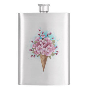 Petaca Crema rosa de hielo Sakura Waffle Cone