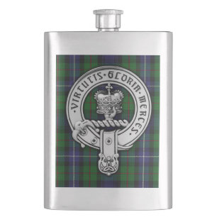 Petaca Crest de Clan Donnachaidh (Robertson) /Tartan de C