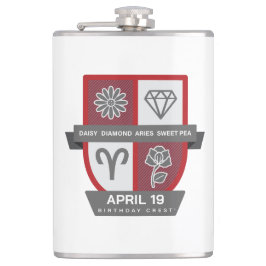 Petaca Crest de cumpleaños de Aries™ para 1-19 de abril