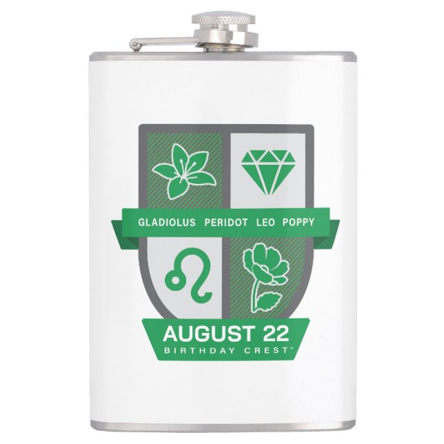 Petaca Crest de cumpleaños de Leo™ para el 1-22 de agosto (Anverso)