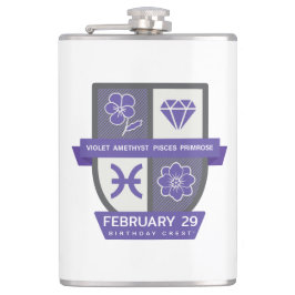 Petaca Crest de cumpleaños de Piscis™ para 19-29 de febre