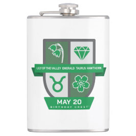 Petaca Crest de Cumpleaños de Tauro™ para 1-20 de mayo