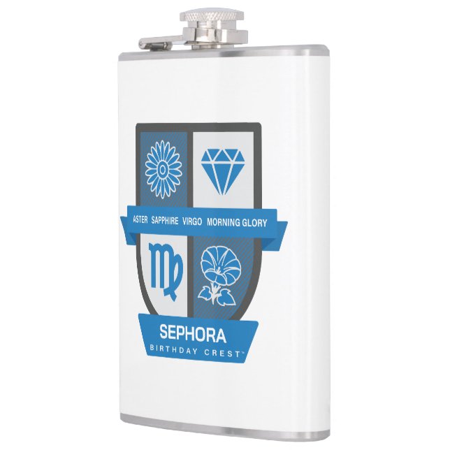 Petaca Crest de cumpleaños de Virgo™ para el 1-22 de sept (Izquierda)