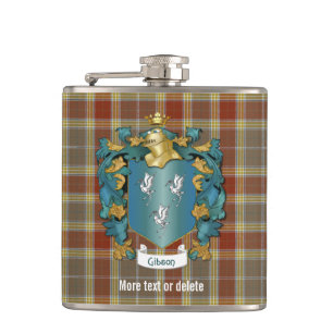 Petaca Crest de la familia Gibson y Tartan Plaid