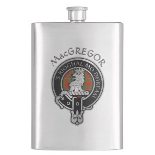 Petaca Crest y Tartán de Clan MacGregor en Frasco