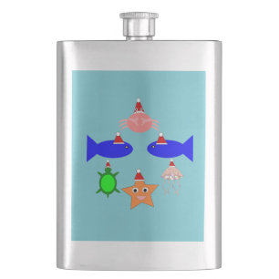 Petaca Criaturas marinas de los navidades