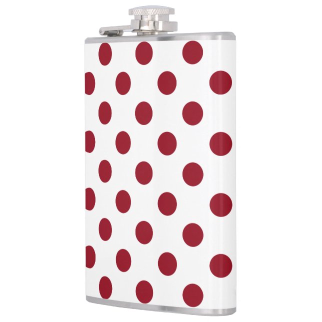 Petaca Crimson Red Polka Doce Círculos (Izquierda)