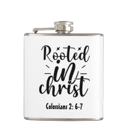 Petaca Cristiano arraigado en Faith Verse Hip Flask | Reg