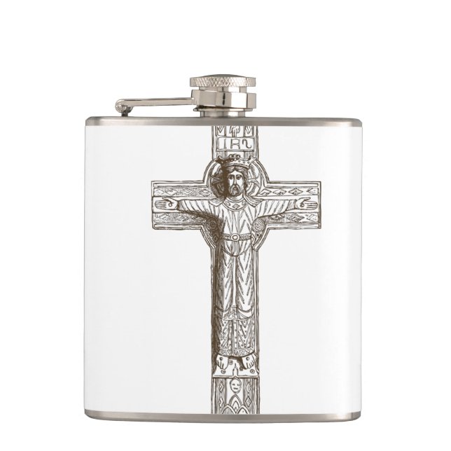 Petaca Cruz Clásica Cristiana (Anverso)