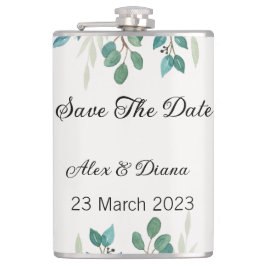 Petaca Cuadrado de vegetación de flores botánicas guardar