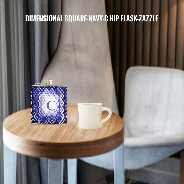 Petaca Cuadrado dimensional-Navy-C (Subido por el creador)