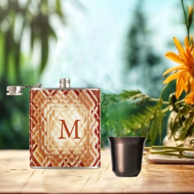 Petaca Cuadrado dimensional-Rojo-M (Enjoy a refreshing drink, from your Dimensional Square-M Flask!)