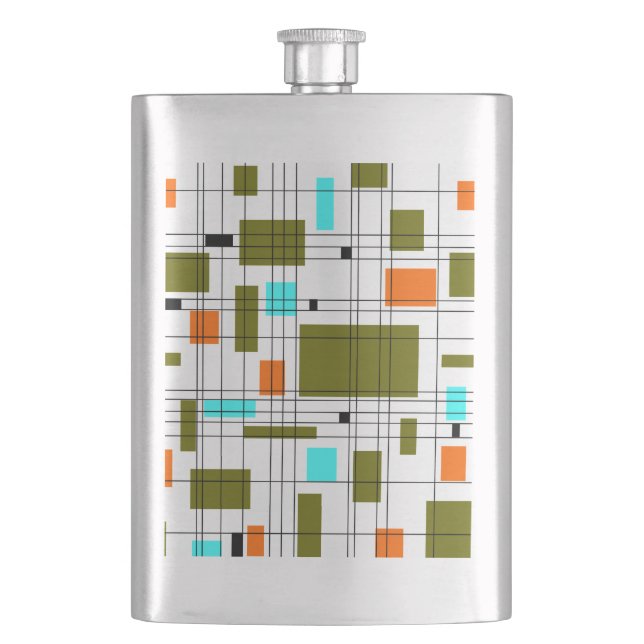 Petaca Cuadrícula de mediados del siglo (Anverso)