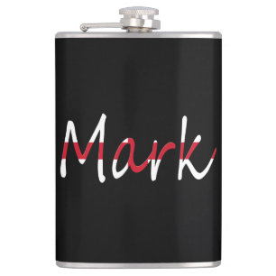 Petaca Cualquier Nombre Sobrepuesto En La Bandera De Ingl