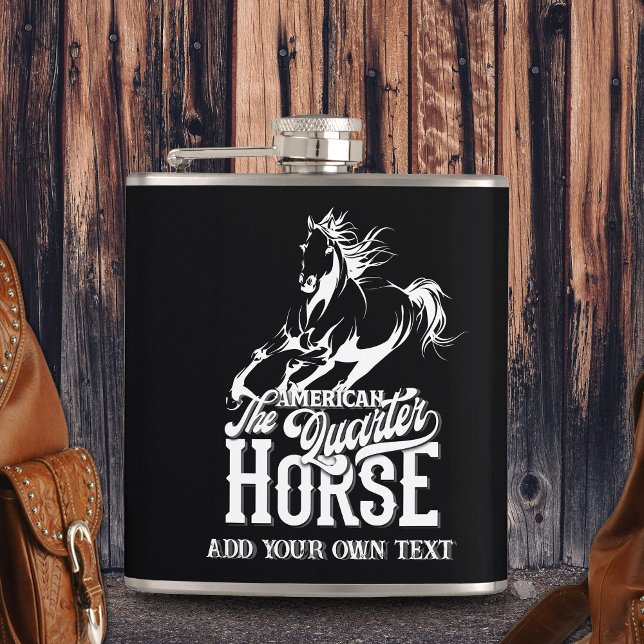 Petaca Cuartel americano Cowboy silvestre oeste (American quarter horse Cowboy wild west western Flask)