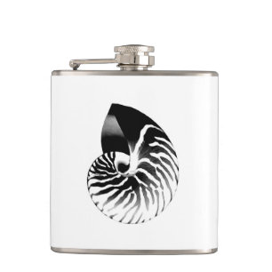 Petaca Cubierta de Nautilus - negro, gris y blanco