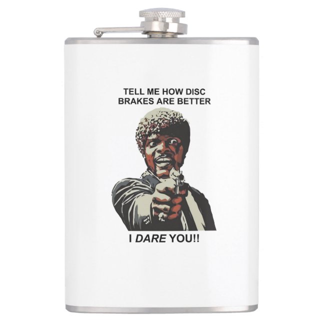 Petaca Cuéntame cómo son mejores los frenos de disco (Anverso)