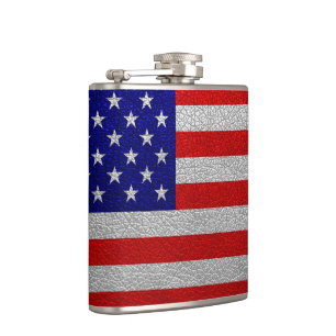 Petaca Cuero de la bandera americana