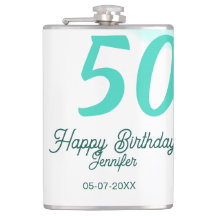 cumpleaños 50 agregar nombre fecha año verde paste