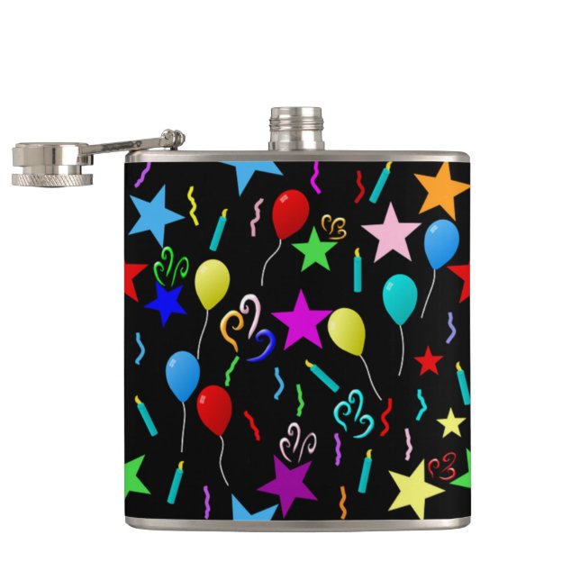 Petaca Cumpleaños colorido (Abierto)