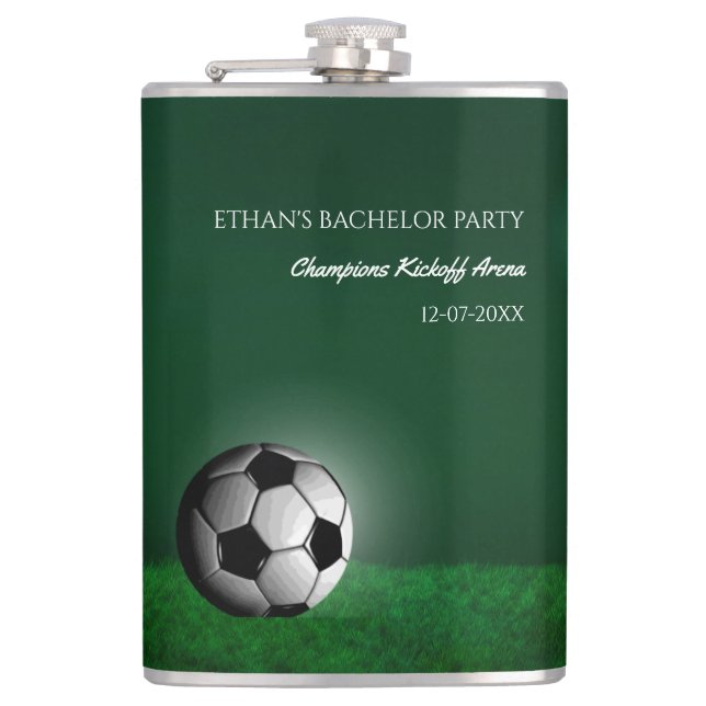 Petaca Cumpleaños del Fútbol Verde / Partido del Soltero (Anverso)