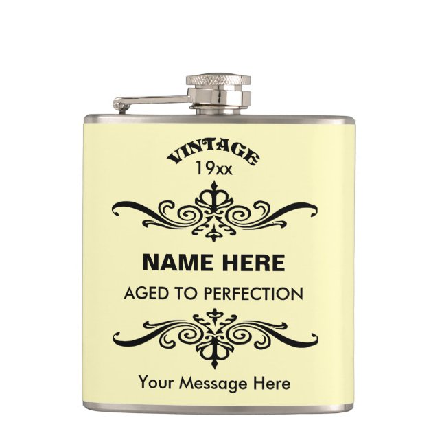 Petaca Cumpleaños lindo del personalizar (Anverso)