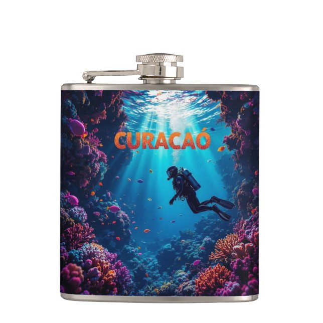 Petaca Curacao diver  (Anverso)