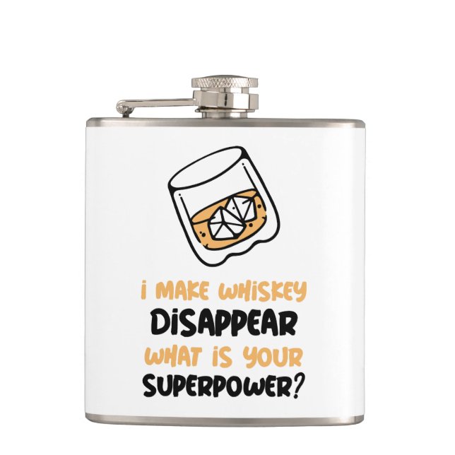 Petaca Curioso hago que Whiskey desaparezca (Anverso)