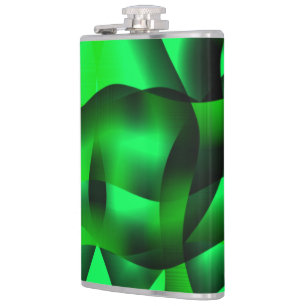 Petaca Curling verde limón y negro, con sombra?