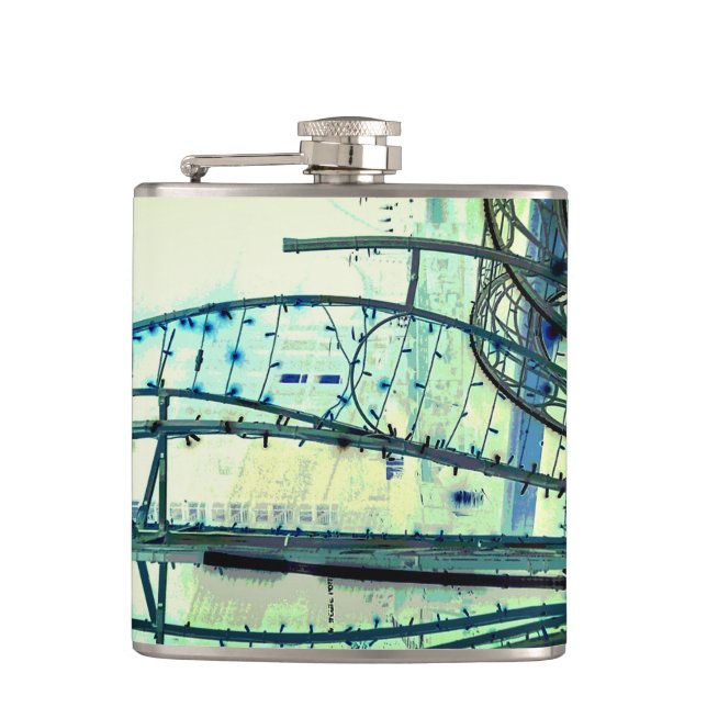 Petaca Curvas azules (Anverso)