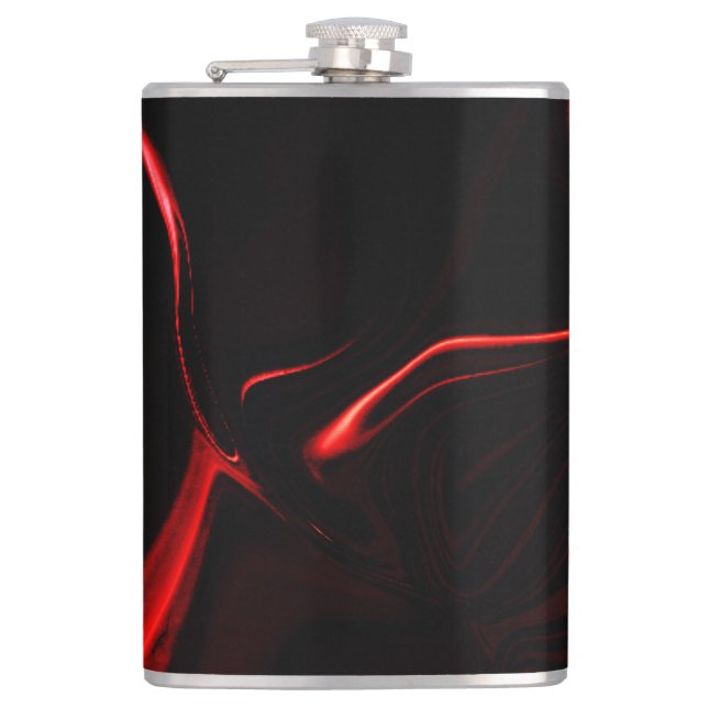 Petaca Curvas rojas o ondulaciones en fondos rojos más os (Anverso)