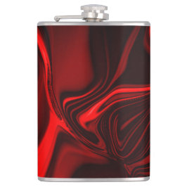 Petaca Curvas rojas y ondulaciones sobre fondo oscuro