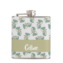 Petaca Custom name cute horses pattern