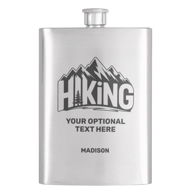 Petaca Custom Name & Text Hiking (Anverso)