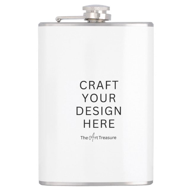 Petaca Custom Printed 8 oz Flask  –Upload Your Own Design (Anverso)