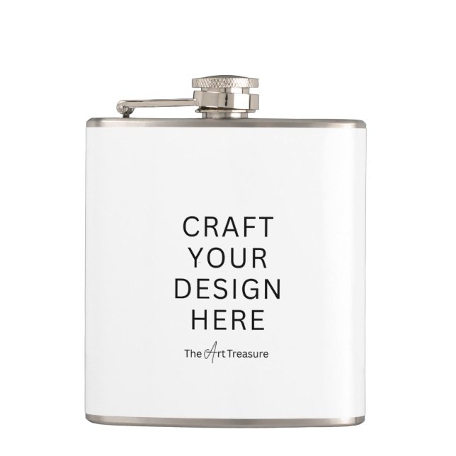 Petaca Custom Printed Flask  – Upload Your Own Design (Anverso)