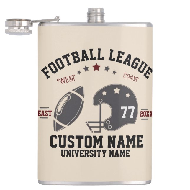 Petaca Custom Quality design American football club (Abierto)