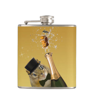 Petaca Cute Chipmunk Fiesta de Nochevieja