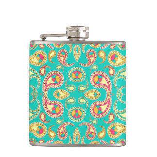 Petaca Cute colorful vintage paisley pattern