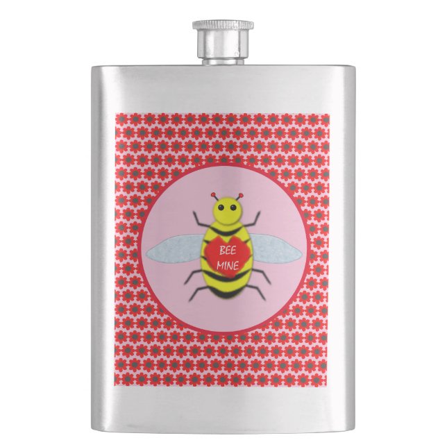 Petaca Cute Día de San Valentín Bee (Anverso)