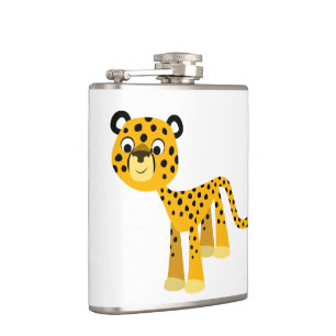 Petaca Cute Feliz Personalizado Cheetah Hip Flask