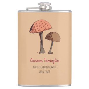 Petaca Cute Funny Mushroom Pun Personalizado Forager