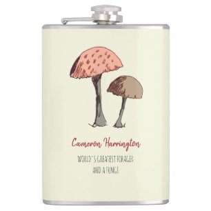 Petaca Cute Funny Mushroom Pun Personalizado Forager