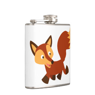 Petaca Cute Happy Personalizado Fox Hip Flask