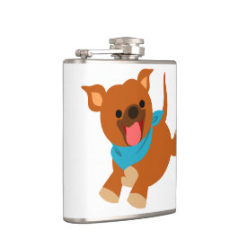 Petaca Cute Happy Personalizado Staffie Hip Flask